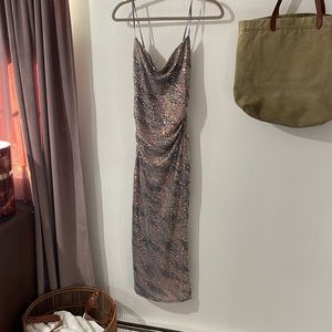 ASTR HOLLYWOOD SEQUIN MIDI DRESS size xs